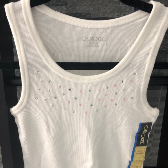 NWT Cherokee tank top with Jewel Stones 10-12 - Picture 2 of 3
